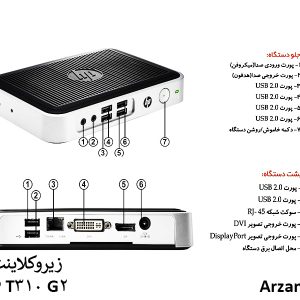 پورت های زیروکلاینت hp t310 g2