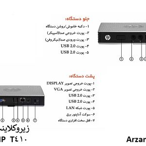 پورت های hp t410