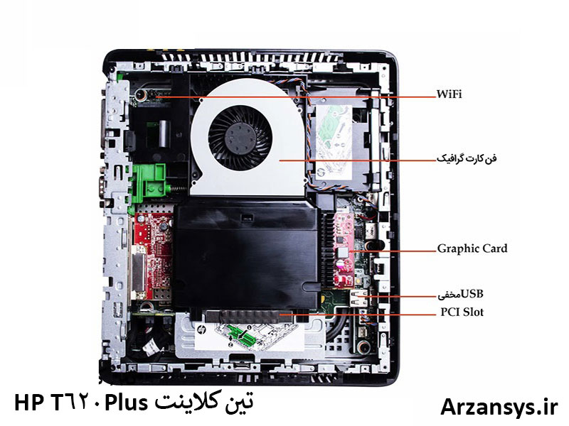 قطعات داخلی تین کلاینت hp t620 plus a