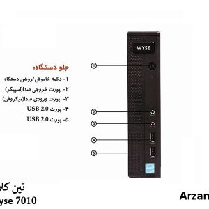 پورت های جلوی تین کلاینت دل وایز 7010