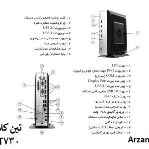 پورت های تین کلاینت hp t730
